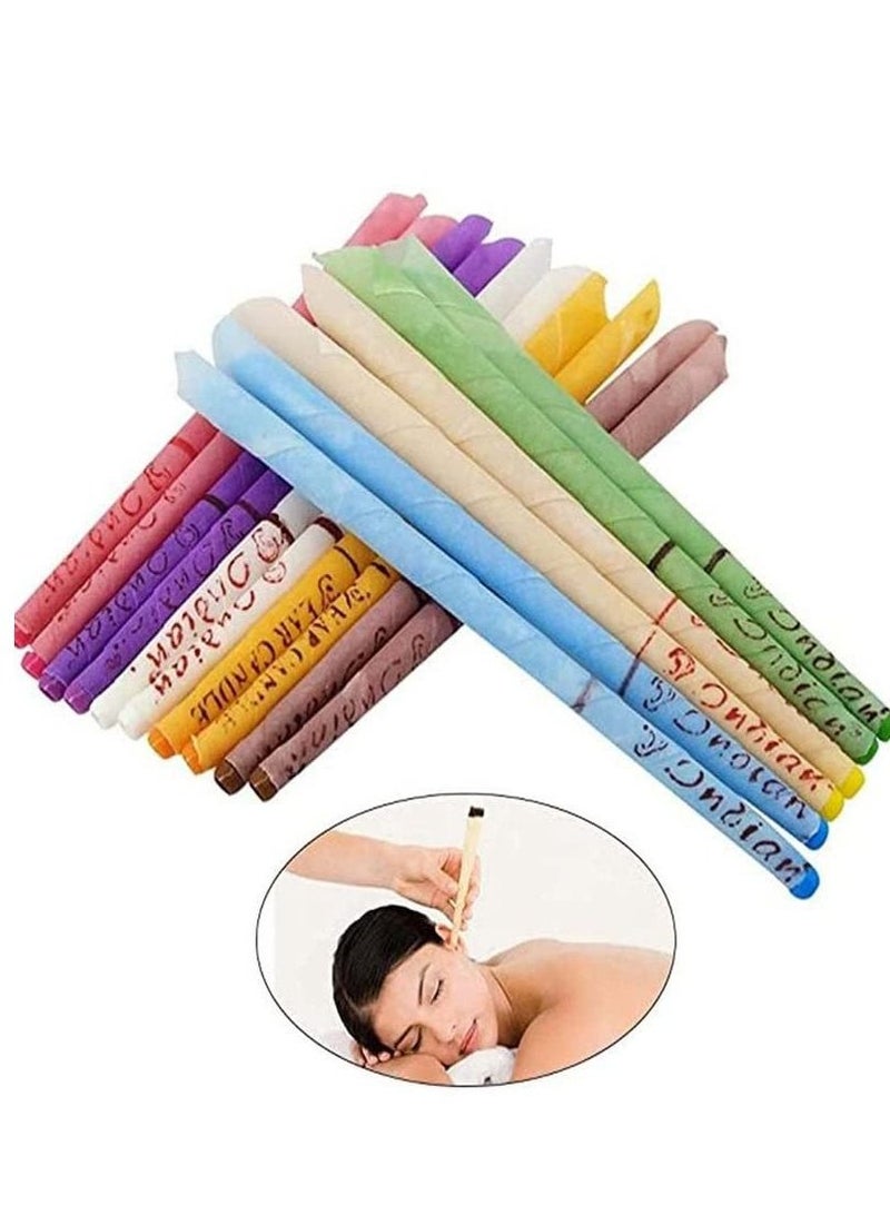 32 Pcs Ear Candles Wax Clean Removal Therapy Care Cone Relaxation Aromatherapy Pure Beeswax Ear Wax Candles