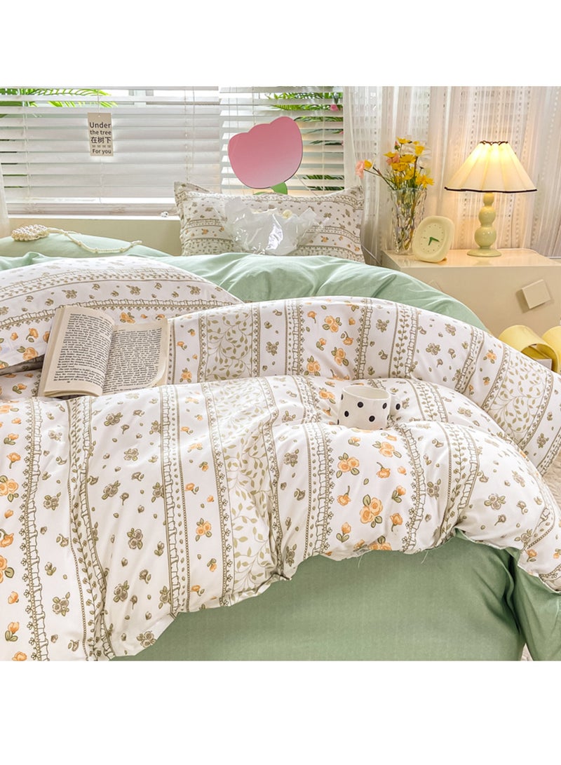 4-Piece Set Bedding Modal Quilt Cover Set with 1 Quilt Cover 1 Sheet and 2 Pillowcases 2m Bed (200 * 230cm)