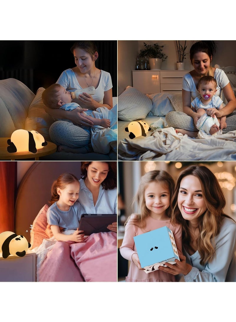 Rechargeable Cute Night Light for Kids, Food Grade Silicone Touch Night Light for Baby Nursery, Dimmable Cute Lamp for Bedrooms, Breastfeeding, Cute Gifts for Girls and Boys