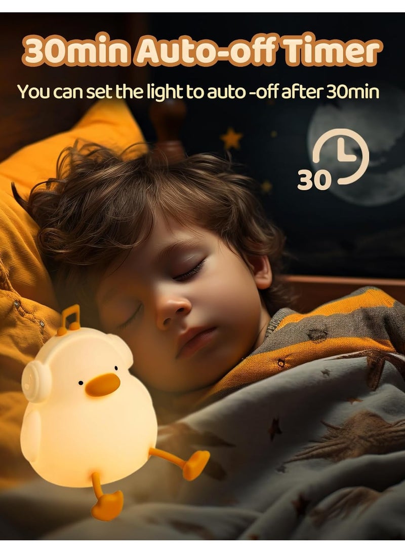 Duck Night Light, LED Duck Lamp, Cute Light Up Duck, Cute Desk Lamp, Silicone Dimmable Baby Nursery Night Light, Kawaii Room Decor, Cute Gifts for Kids Girls Boys Toddler Baby