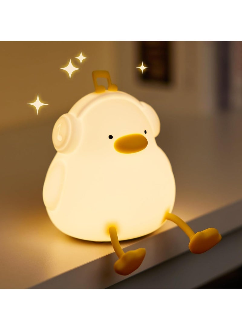 Duck Night Light, LED Duck Lamp, Cute Light Up Duck, Cute Desk Lamp, Silicone Dimmable Baby Nursery Night Light, Kawaii Room Decor, Cute Gifts for Kids Girls Boys Toddler Baby