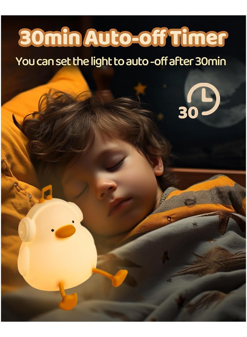 Duck Night Light, LED Duck Lamp, Cute Light Up Duck, Cute Desk Lamp, Silicone Dimmable Baby Nursery Night Light, Kawaii Room Decor, Cute Gifts for Kids Girls Boys Toddler Baby