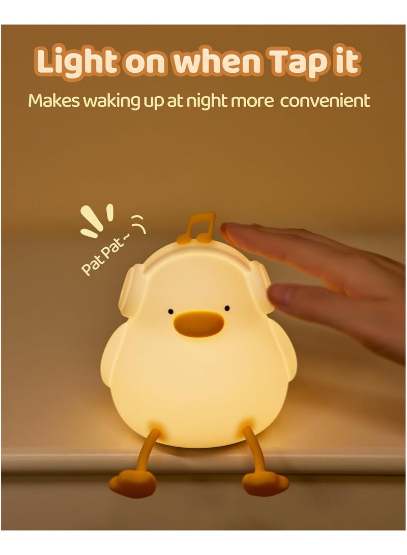 Duck Night Light, LED Duck Lamp, Cute Light Up Duck, Cute Desk Lamp, Silicone Dimmable Baby Nursery Night Light, Kawaii Room Decor, Cute Gifts for Kids Girls Boys Toddler Baby