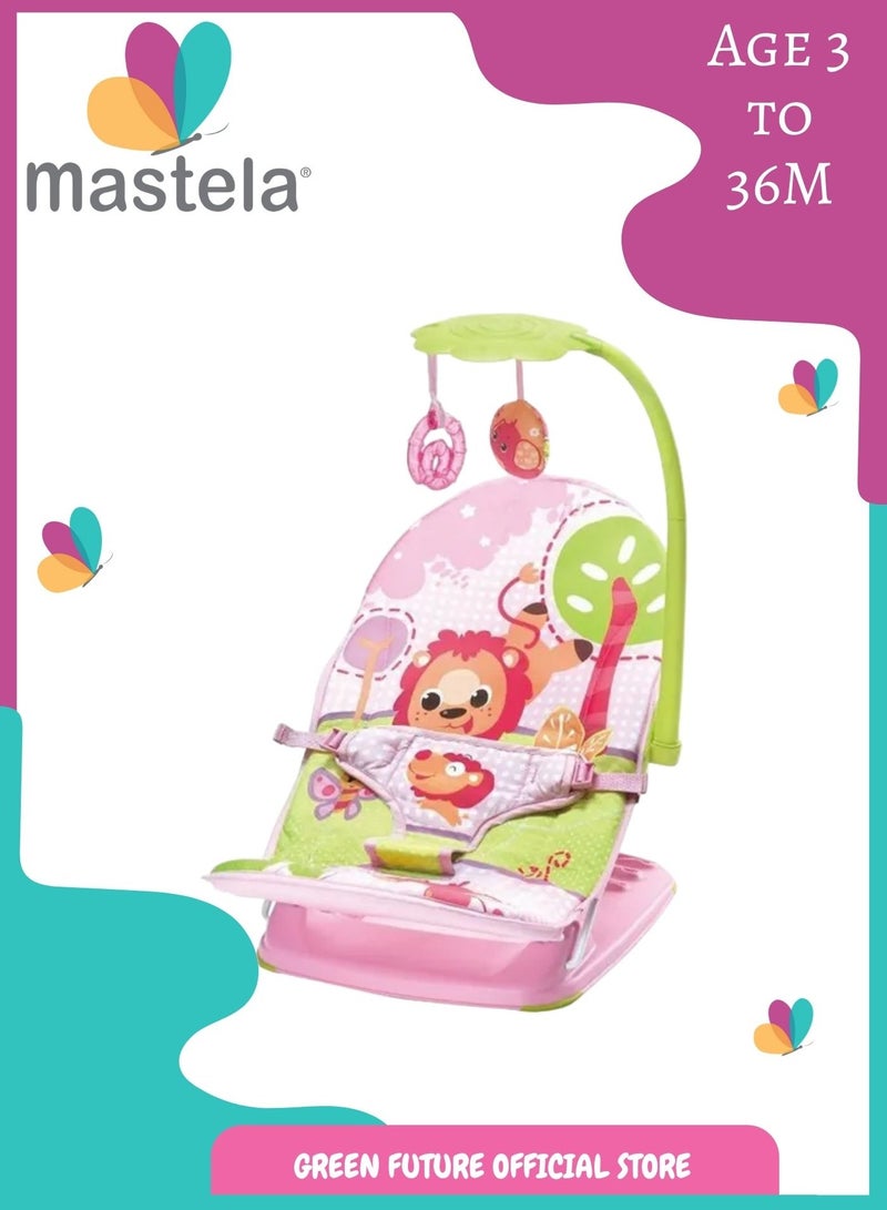 Baby Bath Seat Chair With Hanging Toys, Foldable And Portable, 2 Backrest Positions