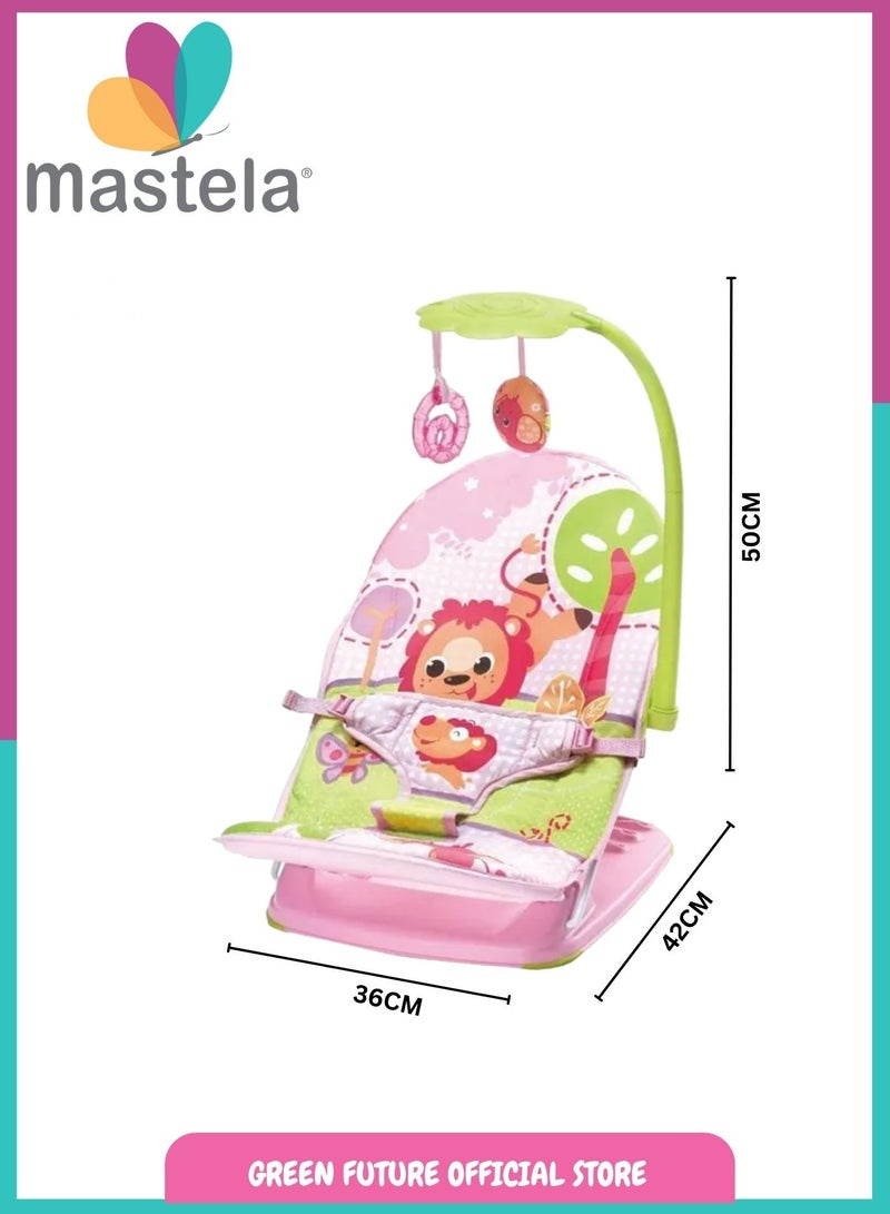 Baby Bath Seat Chair With Hanging Toys, Foldable And Portable, 2 Backrest Positions