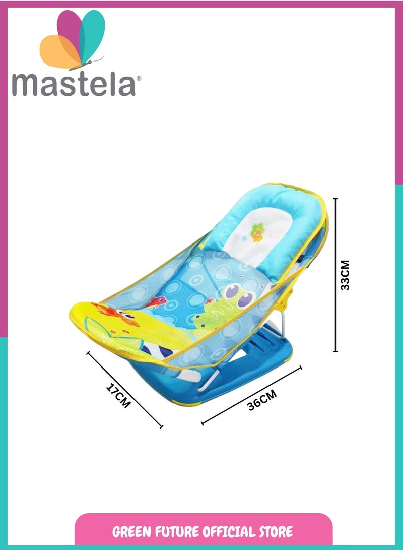 Baby Bath Seat - Foldable Infant Bath Support with Non-Slip Design, Comfortable Newborn and Toddler Bath Chair for Safe and Fun Bathing Experience