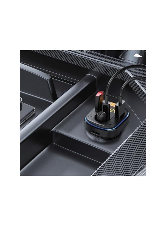 Fast Charging Colourful Wireless Car Charger and MP3 Music Playback Player