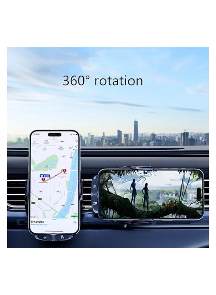Fast Charging Auto-Clamping Car Charger Phone Mount Air Vent Cell Phone Holder, Wireless Car Charger Mount Compatible with iPhone