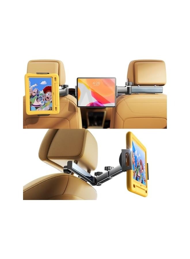 Tablet Holder for Car Headrest, iPad Holder for Car Mount [Extension Arm] 2024 Car iPad Holder Back Seat for Kids, Road Trip Essentials for 4.7-11