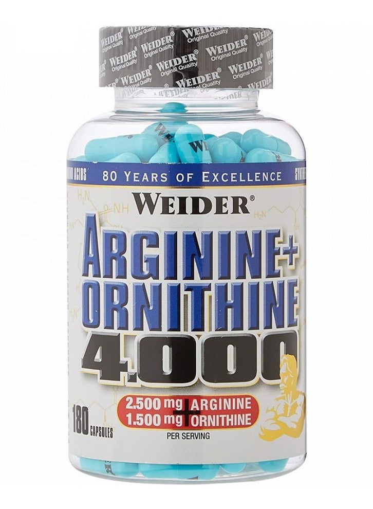 Weider Arginine+Ornithine 4000 180 Capsules