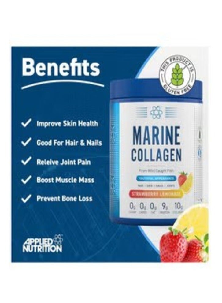 Applied Nutrition Marine Collagen Strawberry Lemonade 300g 25 Serving