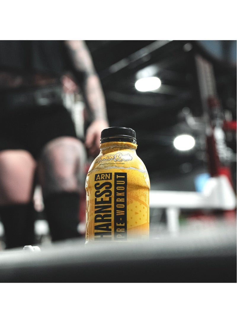 ARN Harness Pre-Workout Drink  Lemon Rush Flavor 12 x 355ml