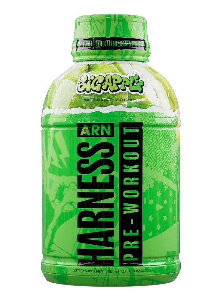 ARN Harness Pre-Workout Drink  Big Apple Flavor 12 x 355ml