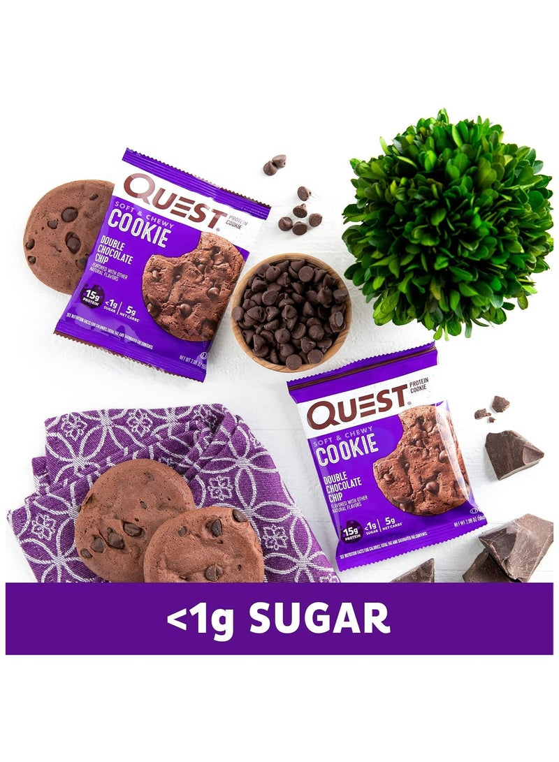 Protein Cookie, Double Chocolate Chip High Protein Low Carb 12 Count