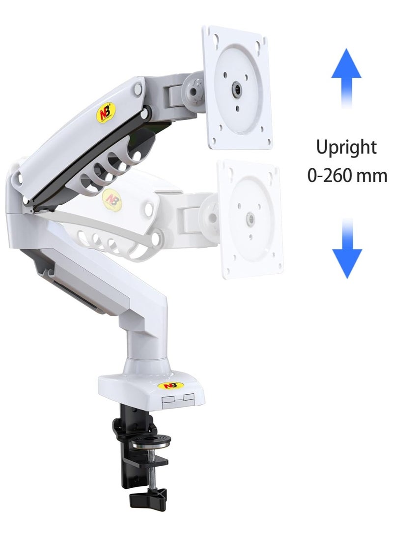 NB North Bayou Monitor Desk Mount Stand Full Motion Swivel Monitor Arm with Gas Spring for 17-30''Monitors(Within 4.4lbs to 19.8lbs) Computer Monitor Stand F80-W