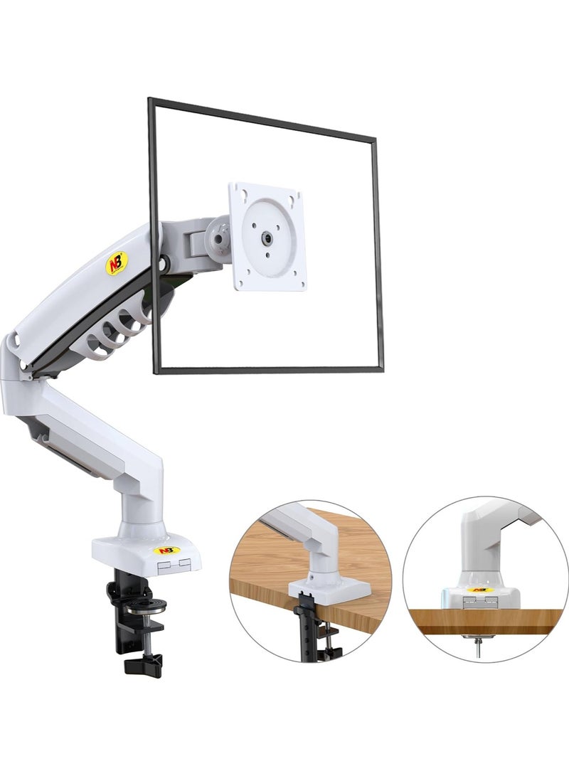 NB North Bayou Monitor Desk Mount Stand Full Motion Swivel Monitor Arm with Gas Spring for 17-30''Monitors(Within 4.4lbs to 19.8lbs) Computer Monitor Stand F80-W