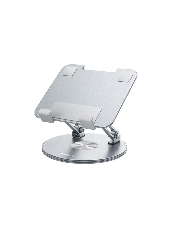 Yesido Tabletop Tablet Holder Aluminum Alloy Foldable Ventilated Design C293 360 Degree Rotation Tablet Holder