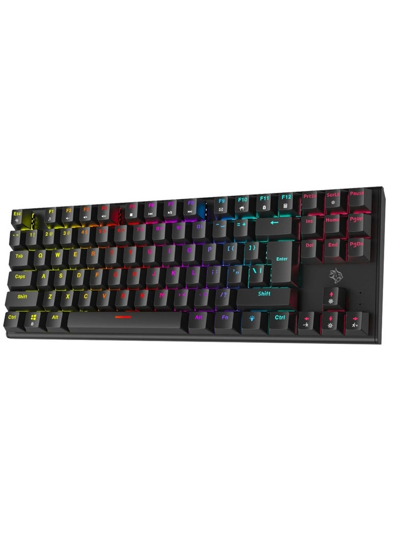 Mechanical Keyboard with Suspending Keycaps - Black