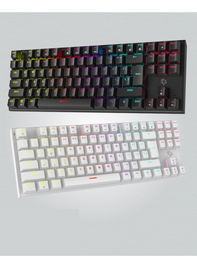 Mechanical Keyboard with Suspending Keycaps - Black