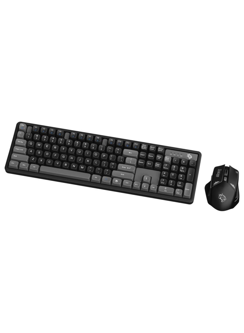 Gaming Wireless Keyboard Mouse Set 2.4GHz 1600 DPI