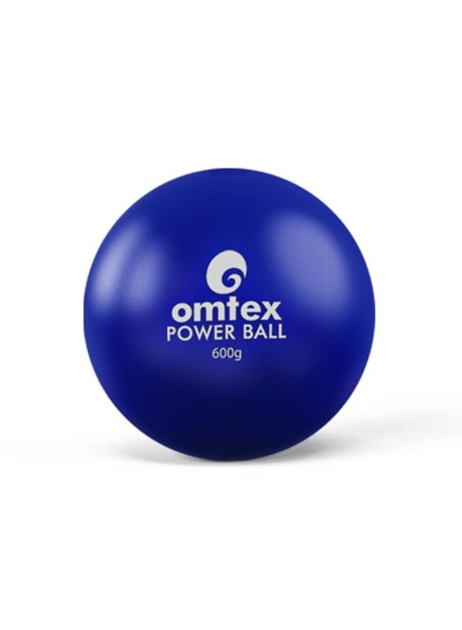 omtex Weighted Balls 600 g for Power Hitting, Batting and Pitching Training Suitable for Teenager & Athlete, Build Strength and Muscle, Improve Technique and Form - Blue(Cricket)