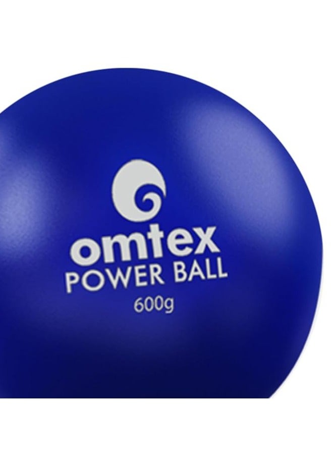 omtex Weighted Balls 600 g for Power Hitting, Batting and Pitching Training Suitable for Teenager & Athlete, Build Strength and Muscle, Improve Technique and Form - Blue(Cricket)