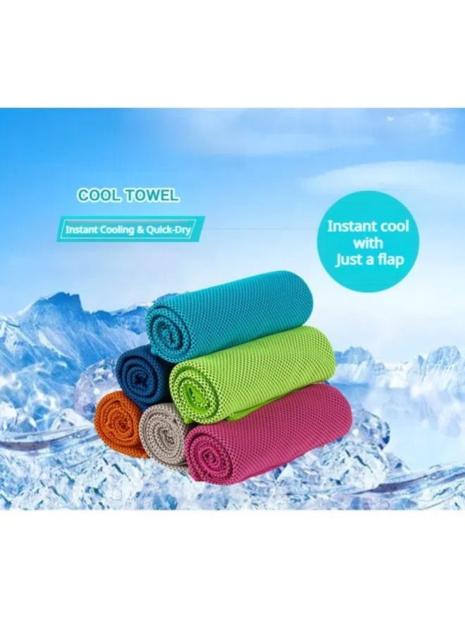 Cooling Towel Set of 4 Quick Dry Sports Towels 30X90cm Ultra Cooling Sweat Absorbent Towels for Instant Cooling Relief during Sports and Outdoor Activities