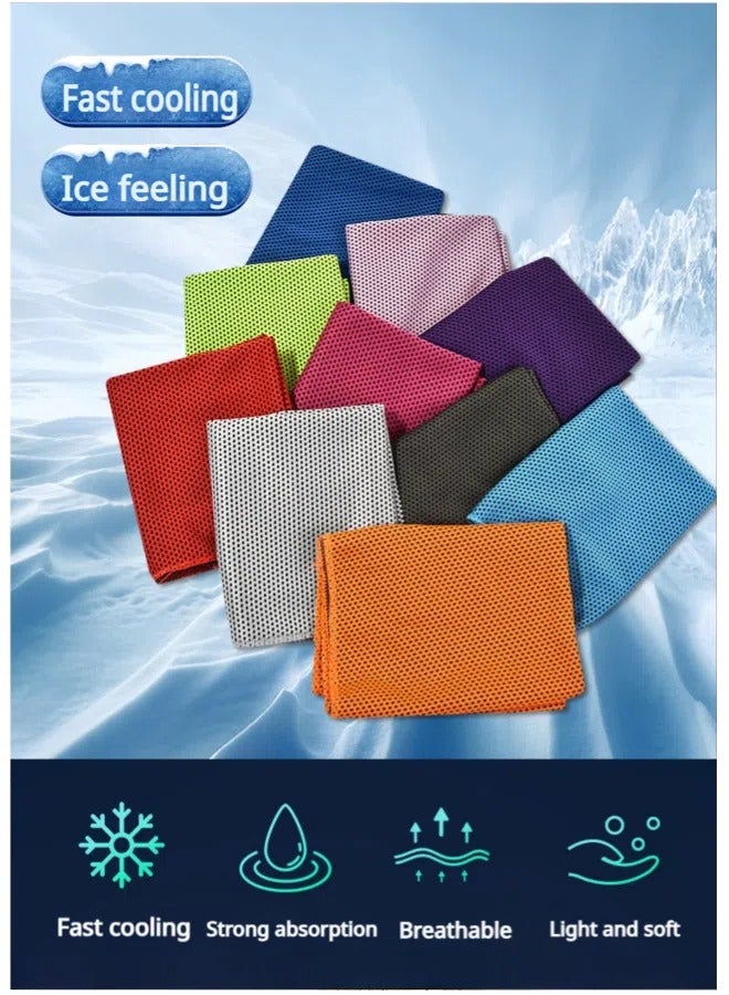 Cooling Towel Set of 4 Quick Dry Sports Towels 30X90cm Ultra Cooling Sweat Absorbent Towels for Instant Cooling Relief during Sports and Outdoor Activities