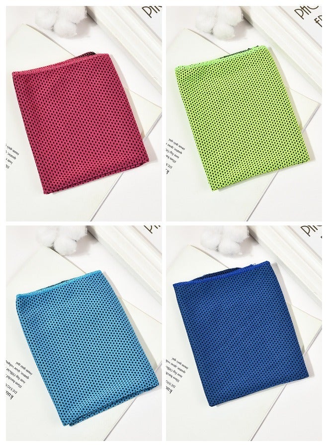 Cooling Towel Set of 4 Quick Dry Sports Towels 30X90cm Ultra Cooling Sweat Absorbent Towels for Instant Cooling Relief during Sports and Outdoor Activities