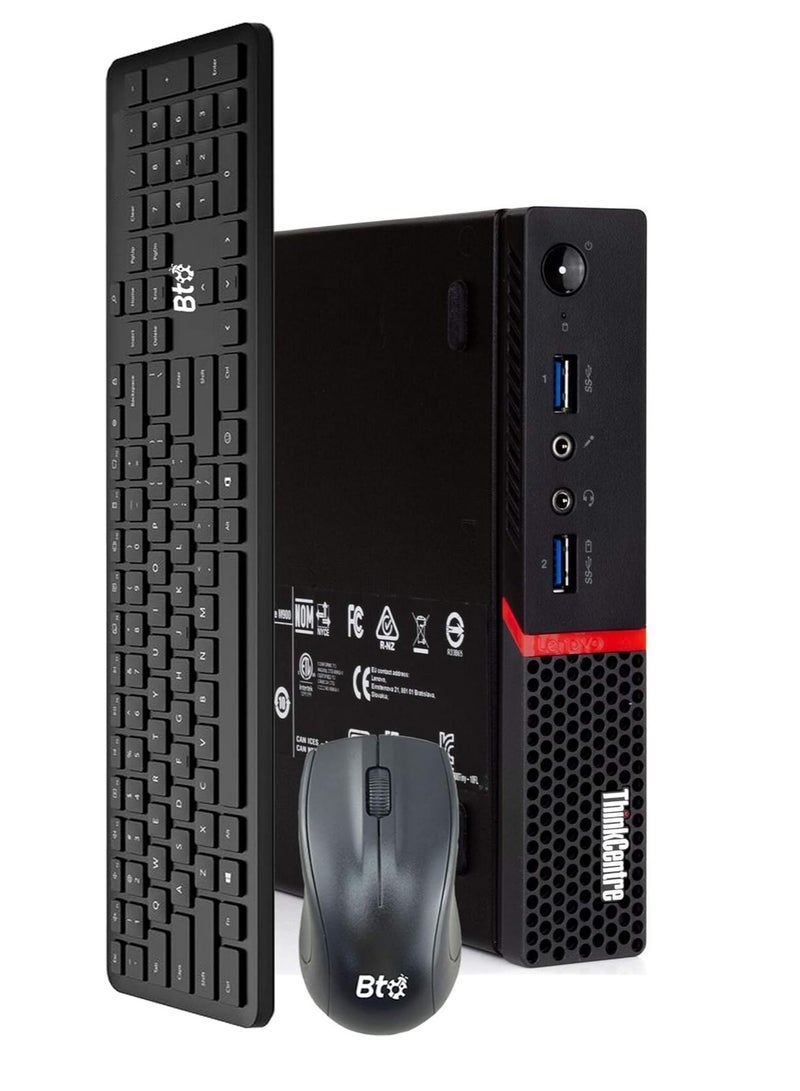 Lenovoo Think-Center Tiny M700 Desktop PC - Iintel Core i7 6th Gen Processor, 16GB RAM, 512GB SSD Storage, Includes Original Adapter, Keyboard & Mouse, Open Box Model for Compact and Performance