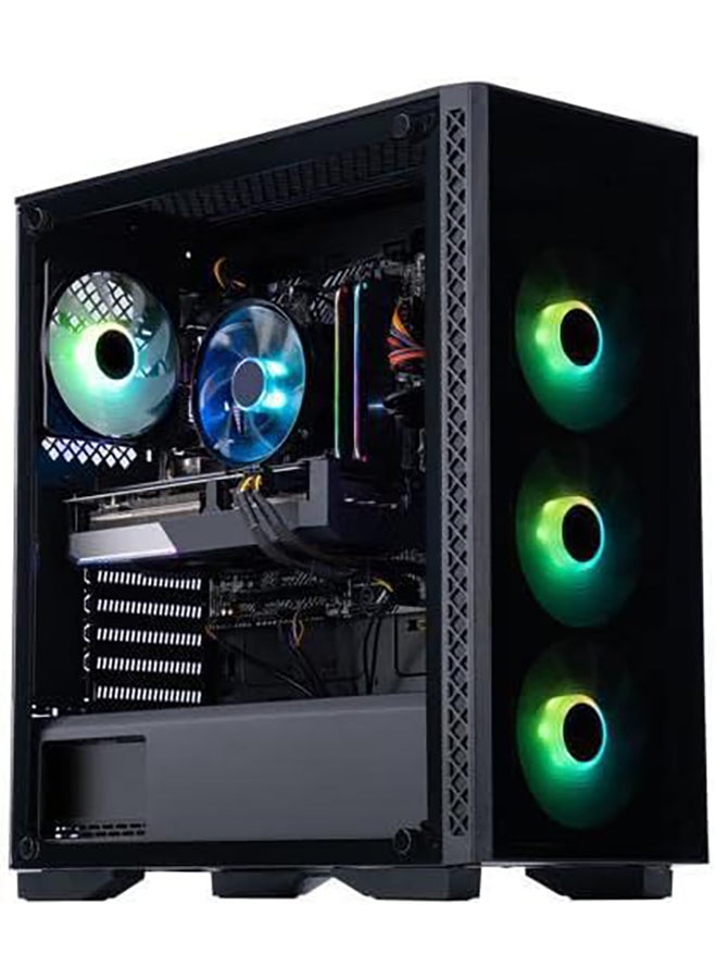 Gaming PC Desktop, Intel Core i7, GeForce RTX 3060 12GB, 16GB RAM, 500GB NVMe SSD+1TB HDD, Wi-Fi, Type C, HDMI/DP, Win10, KB and Mouse - Black (i7, 3060)