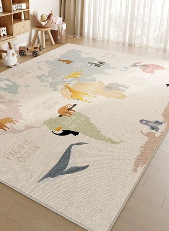 Foldable, Machine Washable Floor Mat  for Living Room, Bedroom, Bedside, Sofa, and Coffee Table Areas 140X200Cm