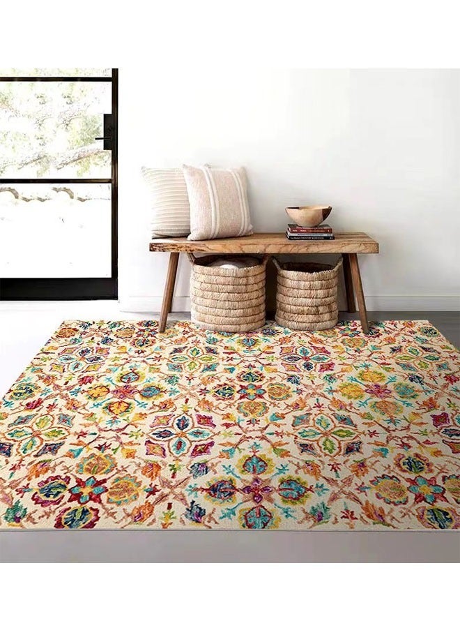 Ethnic Style Living Room Carpet imitation Cashmere with Dot Plastic Bottom  140X200Cm Style-1