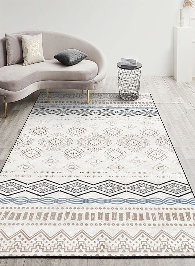 Nordic Light Luxury Living Room Carpet with Plastic bottom crystal velvet 120x160cm Morccon retro