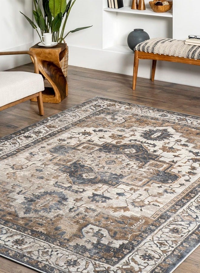 Ethnic Style Living Room Carpet imitation Cashmere with Dot Plastic Bottom 200X300cm Style-6