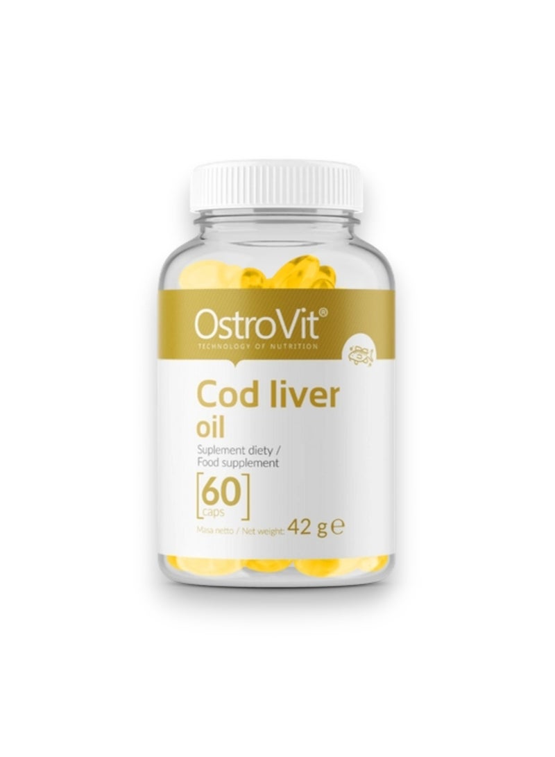 Cod Liver Oil, Food Supplements, 60 Capsules