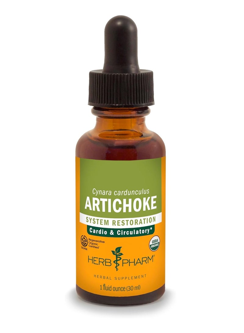 Certified Organic Artichoke Liquid Extract for Cardiovascular and Circulatory Support - 1 Ounce