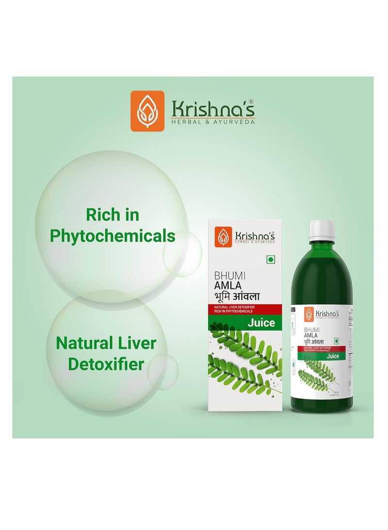 HERBAL AYURVEDA Bhumi Amla Juice  1000 ml Natural liver detoxifier  Strengthens the digestive system Sugar free Juice