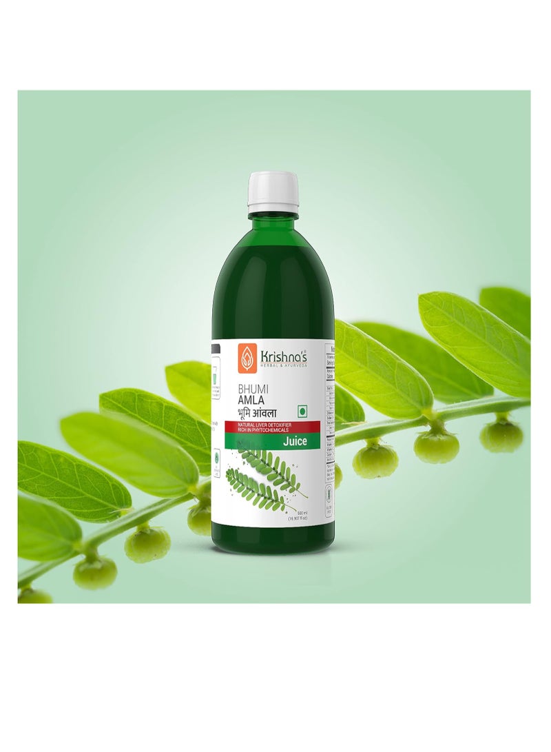 HERBAL AYURVEDA Bhumi Amla Juice  1000 ml Natural liver detoxifier  Strengthens the digestive system Sugar free Juice