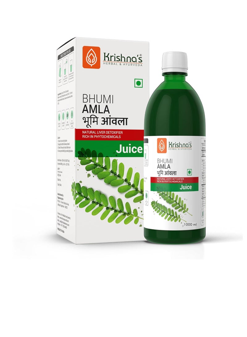 HERBAL AYURVEDA Bhumi Amla Juice  1000 ml Natural liver detoxifier  Strengthens the digestive system Sugar free Juice