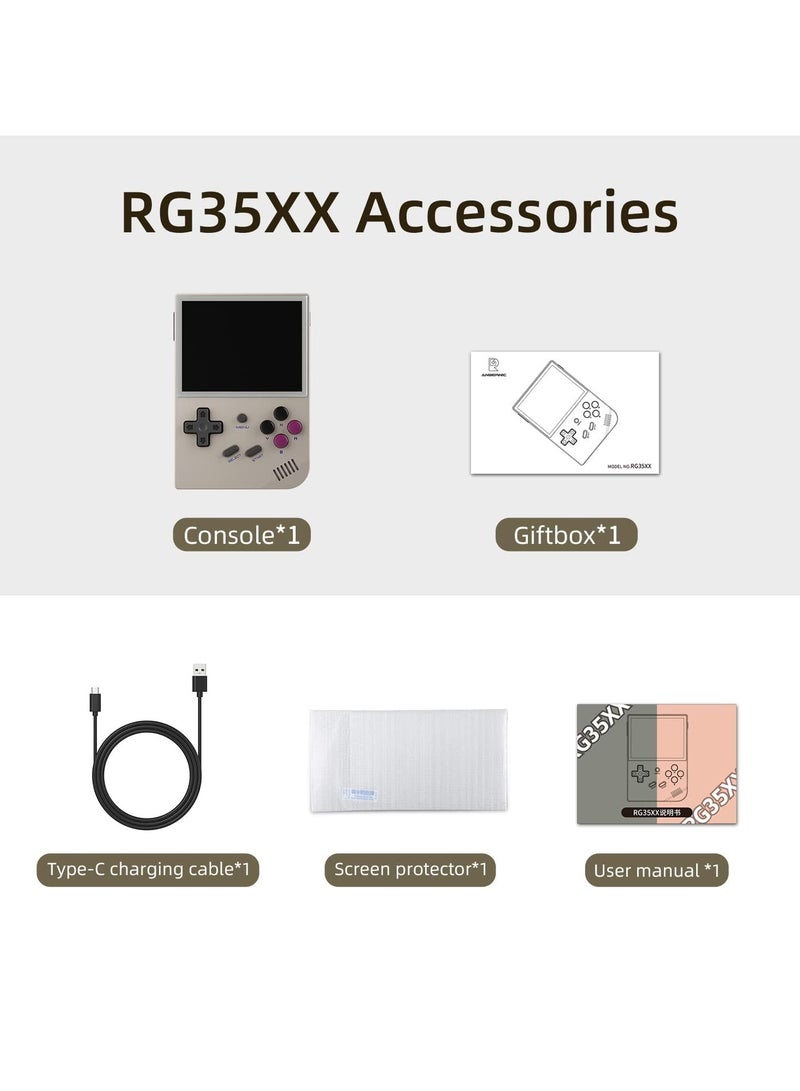 RG35XX Retro Handheld Game Console 64Gb TF Card 6831 Built in Arcade Games - Handheld Emulator - 3.5 IPS OCA Screen 2600 Mah Battery