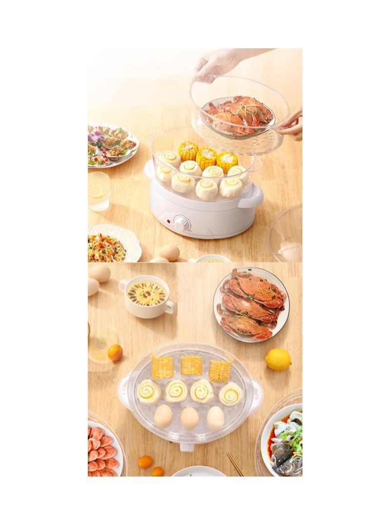 3 Tier Electric Food Steamer for Cooking, Vegetable Steamer for Fast Simultaneous Cooking, Veggie Steamer, Food Steam Cooker, 60 Minute Timer, BPA Free Baskets, 300W, 10L