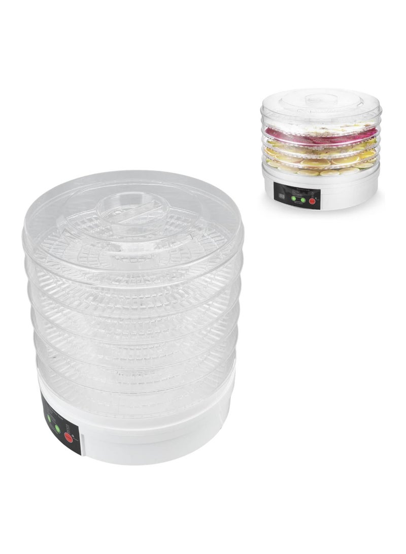 Food Dehydrator Machine, 350W 50Hz Vegetables Electric Dryer Machine with 5 Stackable Trays 360° Circulation Heating Electric Food Dryer Machine for Fruits Veggies Meats Dog, US