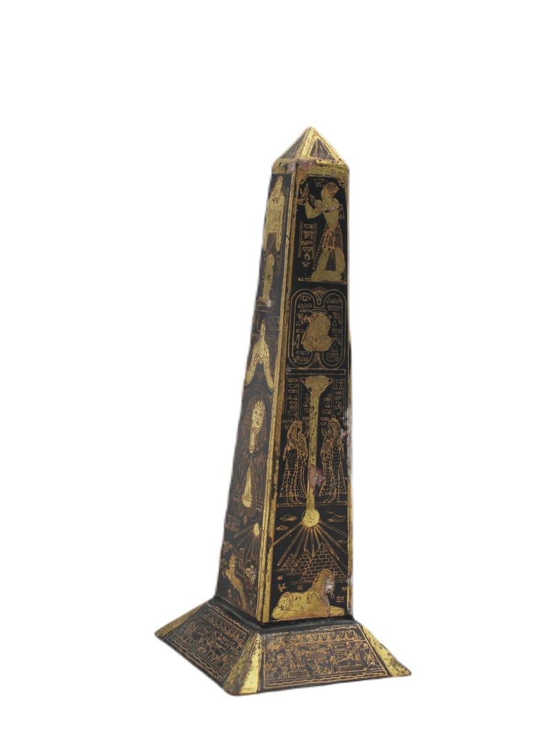 Egyptian Long Pyramid Brass Work 17 x 6 cm