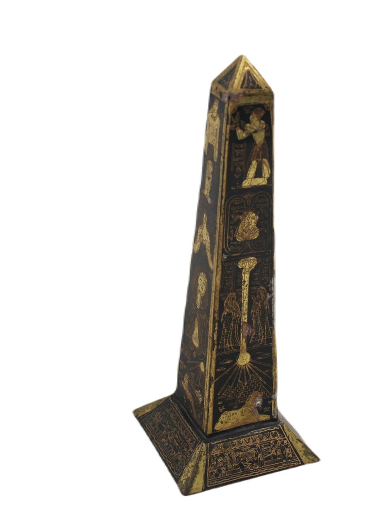 Egyptian Long Pyramid Brass Work 17 x 6 cm