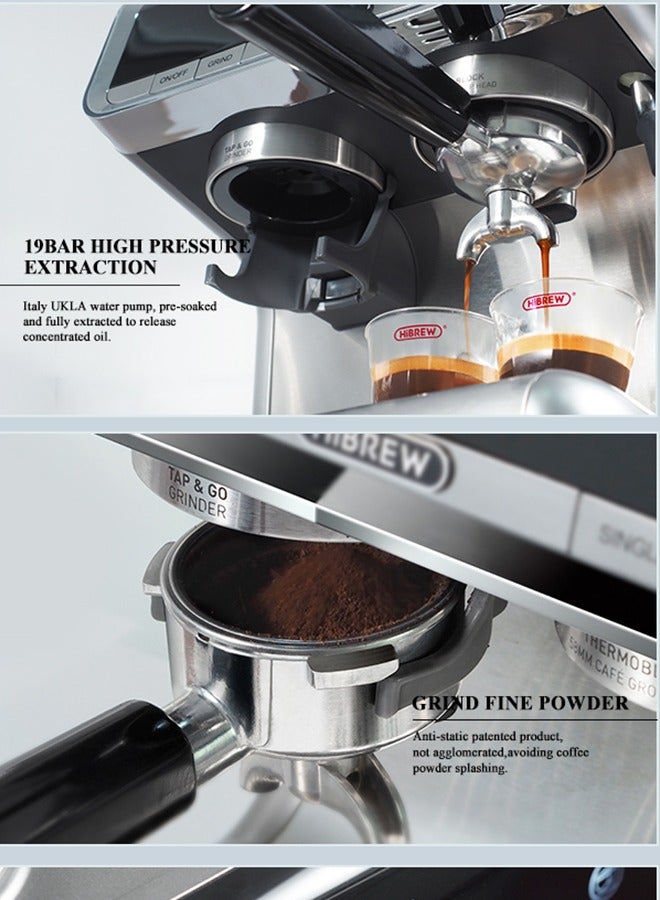 HiBREW Barista Pro  Bean to Espresso,Cafetera Commercial Level Coffee Machine for Cafe Hotel Restaurant H7