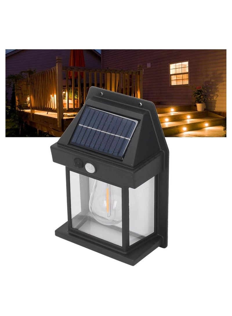 Outdoor Solar Fence Wall LED Light Tungsten Filament Bulb Night Lamp For Courtyard  Backyard Garden And Garage Decorative