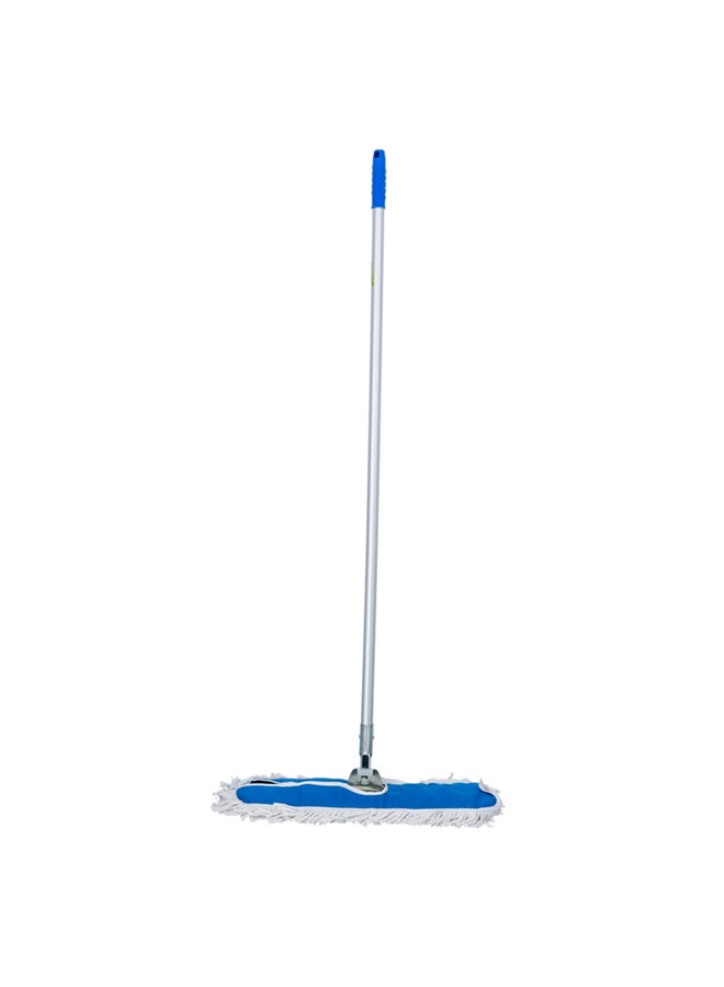 Airport Mop W-Aluminium Handle 600Mm Dust Mop Multicolor Silver Handle Blue Mop Head 131x35x74cm