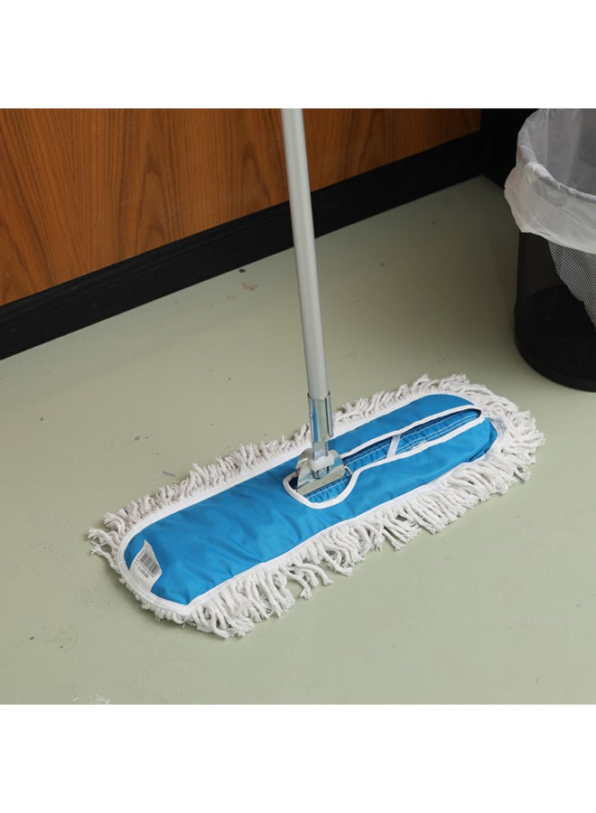 Airport Mop W-Aluminium Handle 600Mm Dust Mop Multicolor Silver Handle Blue Mop Head 131x35x74cm