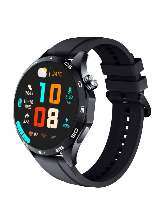 WISME WS63 Max Multi Function Smart Watch With 7 Pair Straps and Wireless Charger For Men Black